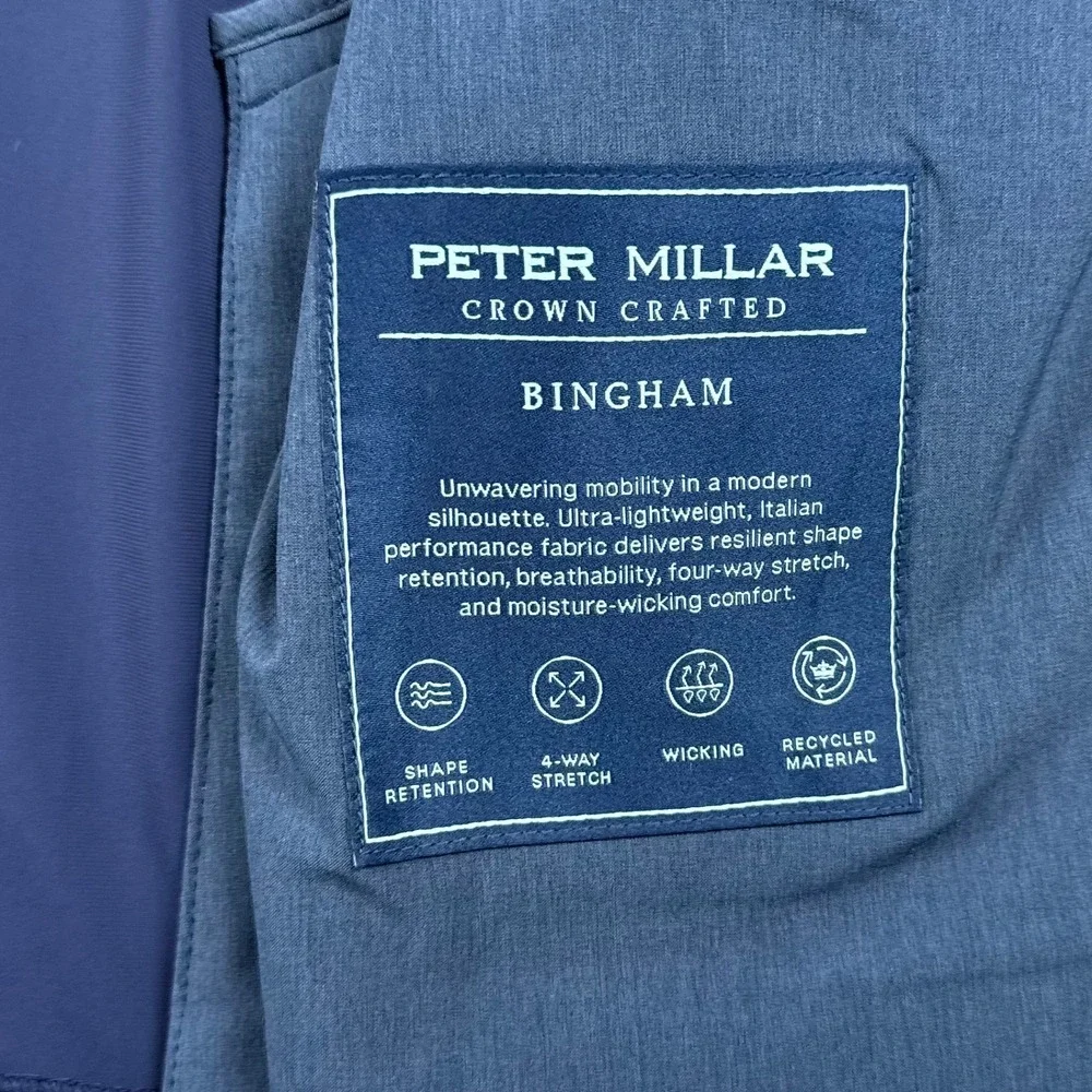 NEW Peter Millar Mens XL Navy Bingham Crown Crafted Performance Stretch Blazer